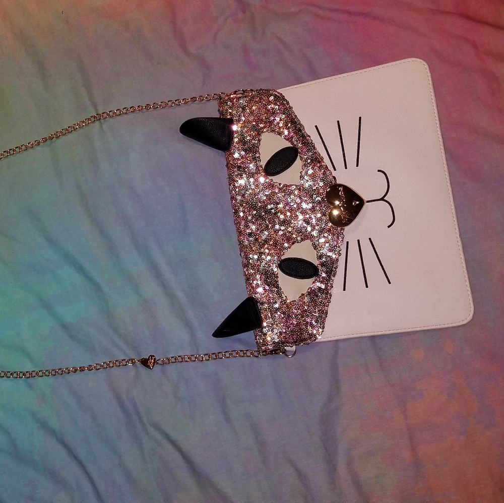 Betsey Johnson Cat Sequin Purse